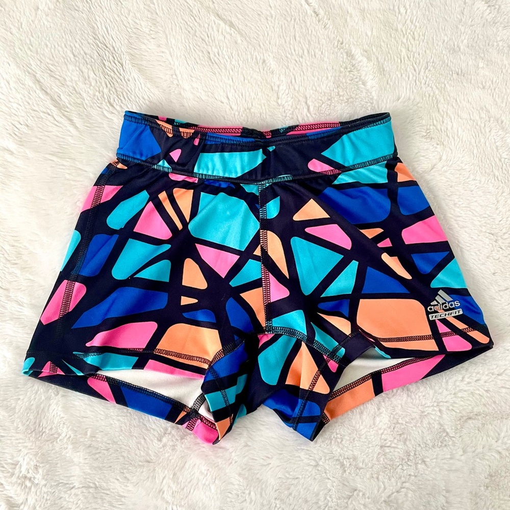 Multicolor XS Adidas Techfit Spandex Shorts